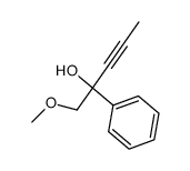 1-methoxy-2-phenylpent-3-yn-2-ol Structure