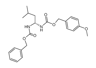 (S)-N-benzyloxycarbonyl-N'-p-methoxybenzyloxycarbonyl-3-methylbutane-1,1-diamine Structure