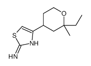 4-(2-ethyl-2-methyloxan-4-yl)-1,3-thiazol-2-amine结构式