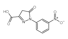 1H-Pyrazole-3-carboxylicacid, 4,5-dihydro-1-(3-nitrophenyl)-5-oxo- structure