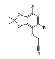 2-[(5,7-dibromo-2,2-dimethyl-1,3-benzodioxol-4-yl)oxy]acetonitrile结构式