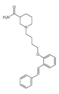 1-{4-[2-((E)-Styryl)-phenoxy]-butyl}-piperidine-3-carboxylic acid amide结构式