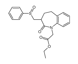ethyl 3-((phenylsulfinyl)methyl)-2,3,4,5-tetrahydro-2-oxo-1H-1-benzazepine-1-acetate Structure