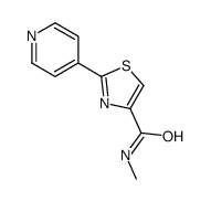 N-methyl-2-pyridin-4-yl-1,3-thiazole-4-carboxamide结构式