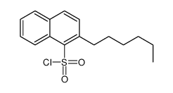 2-hexylnaphthalene-1-sulfonyl chloride结构式