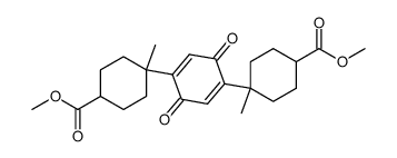 2,5-bis-(4'-methoxycarbonyl-1'-methyl-cyclohex-1'-yl)-1,4-benzoquinone结构式