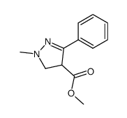1-Methyl-3-phenyl-2-pyrazolin-4-carbonsaeure-methylester结构式