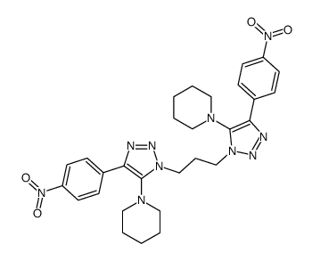 1,1'-(1,3-Propandiyl)bis<4-(4-nitrophenyl)-5-piperidino-1H-1,2,3-triazol>结构式