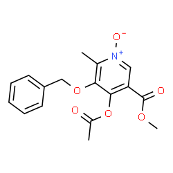 methyl 4-acetoxy-5-benzyloxy-6-methyl-1-oxynicotinate Structure