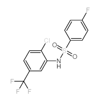 N-[2-chloro-5-(trifluoromethyl)phenyl]-4-fluoro-benzenesulfonamide Structure