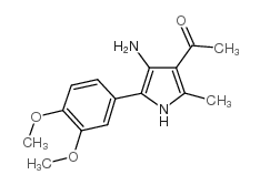 1-[4-amino-5-(3,4-dimethoxyphenyl)-2-methyl-1H-pyrrol-3-yl]ethanone结构式