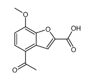 4-acetyl-7-methoxy-benzofuran-2-carboxylic acid结构式