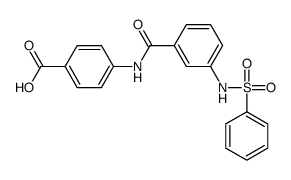 4-[[3-(benzenesulfonamido)benzoyl]amino]benzoic acid结构式