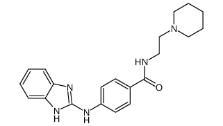 4-(1H-benzimidazol-2-ylamino)-N-(2-piperidin-1-ylethyl)benzamide结构式