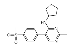 N-环戊基-2-甲基-5-[4-(甲基磺酰基)苯基]嘧啶-4-胺结构式