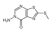 6-amino-2-methylsulfanyl-[1,3]thiazolo[5,4-d]pyrimidin-7-one结构式