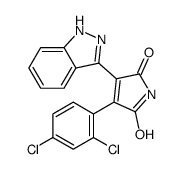 3-(2,4-dichlorophenyl)-4-(1H-indazol-3-yl)pyrrole-2,5-dione Structure