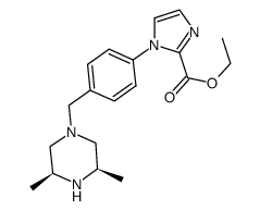 Ethyl 1-(4-{[(3R,5S)-3,5-dimethyl-1-piperazinyl]methyl}phenyl)-1H-imidazole-2-carboxylate结构式