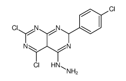 5,7-dichloro-4-hydrazino-2-(4-chlorophenyl)-2,4a-dihydropyrimido[4,5-d]pyrimidine结构式