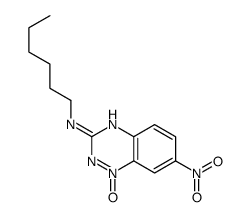 N-hexyl-7-nitro-1-oxido-1,2,4-benzotriazin-1-ium-3-amine结构式