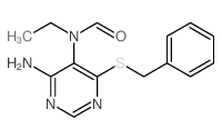 Formamide,N-[4-amino-6-[(phenylmethyl)thio]-5-pyrimidinyl]-N-ethyl-结构式