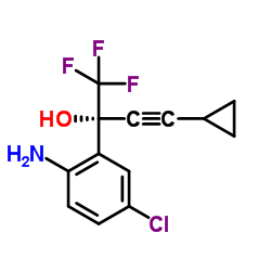(2R)-2-(2-amino-5-chlorophenyl)-4-cyclopropyl-1,1,1-trifluorobut-3-yn-2-ol结构式