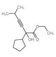 ethyl 2-cyclopentyl-2-hydroxy-5-methyl-hex-3-ynoate structure