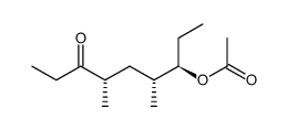 (4R*,6S*,7S*)-7-acetyloxy-4,6-dimethyl-3-nonanone结构式
