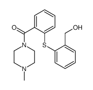 [2-[2-(hydroxymethyl)phenyl]sulfanylphenyl]-(4-methylpiperazin-1-yl)methanone Structure