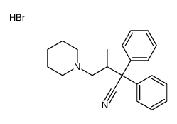 beta-methyl-alpha,alpha-diphenylpiperidine-1-butyronitrile monohydrobromide结构式
