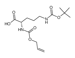 Nα-烯丙氧基羰基-Ndelta-Boc-D-鸟氨酸二环己基铵盐结构式