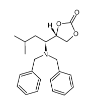 (4S)-4-[(S)-1-(dibenzylamino)-3-methylbutyl]-1,3-dioxolan-2-one Structure