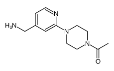 Ethanone, 1-[4-[4-(aminomethyl)-2-pyridinyl]-1-piperazinyl] Structure