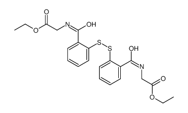 ethyl 2-[[2-[[2-[(2-ethoxy-2-oxoethyl)carbamoyl]phenyl]disulfanyl]benzoyl]amino]acetate Structure