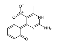 6-(2-amino-6-methyl-5-nitro-1H-pyrimidin-4-ylidene)cyclohexa-2,4-dien-1-one结构式