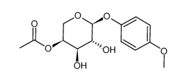 p-methoxyphenyl 4-O-acetyl-α-L-arabinopyranoside结构式