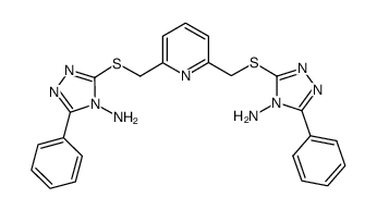 2,6-bis(4-amino-5-phenyl-1,2,4-triazol-3-ylsulfanylmethyl)pyridine结构式