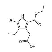(2-ethoxycarbonyl-4-ethyl-5-bromo-pyrrol-3-yl)-acetic acid Structure