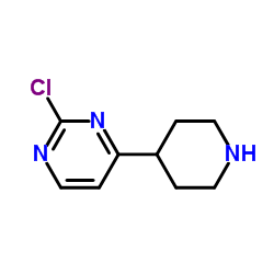 2-Chloro-4-(4-piperidinyl)pyrimidine结构式