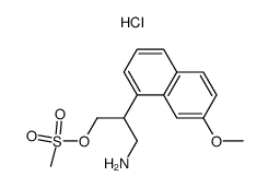 3-Amino-2-(7-methoxy-1-naphthyl)propyl methanesulphonate hydrochloride结构式