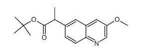 tert-butyl 2-(3-methoxyquinolin-6-yl)propanoate结构式