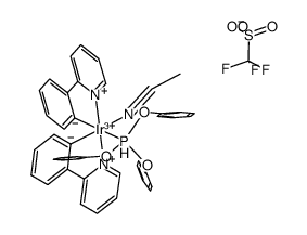 [Ir(2-phenylpyridinato)2(NCMe)(P(OPh)3)][OTf] Structure
