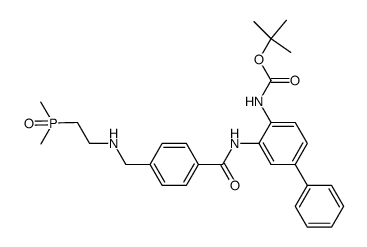 tert-butyl (3-{[4-({[2-(dimethylphosphoryl)ethyl]amino}methyl)benzoyl]amino}biphenyl-4-yl)carbamate结构式