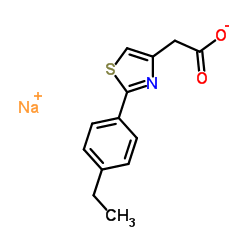 Sodium [2-(4-ethylphenyl)-1,3-thiazol-4-yl]acetate Structure