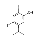 2,4-diiodo-5-isopropylphenol结构式