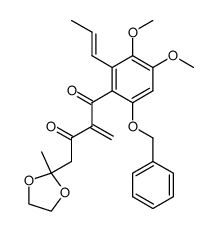 1-(6'-benzyloxy-3',4'-dimethoxy-2'-(prop-1-enyl)phenyl)-4-(2-methyl-1,3-dioxolan-2-yl)-2-methylenebutane-1,3-dione Structure
