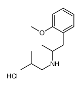 N-[1-(2-methoxyphenyl)propan-2-yl]-2-methylpropan-1-amine,hydrochloride Structure