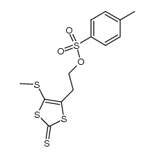 2-(5-(methylthio)-2-thioxo-1,3-dithiol-4-yl)ethyl 4-methylbenzenesulfonate Structure