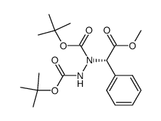 2R-(N,N'-bis-(t-butoxycarbonyl)hydrazino)-3-phenylacetic acid, methyl ester Structure