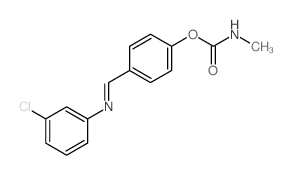 Phenol,4-[[(3-chlorophenyl)imino]methyl]-, 1-(N-methylcarbamate)结构式